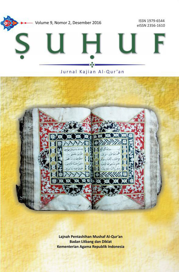 Suhuf, Volume 9, Nomor 2, Desember 2016
